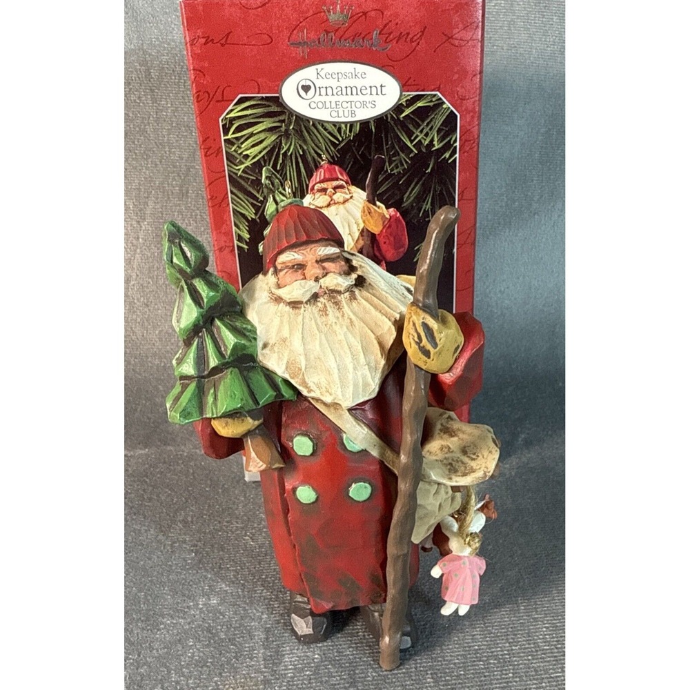 1998 Hallmark Keepsake Collector Club Ornament Making His Way Folk Art Americana